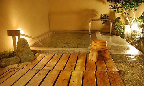 Private open-air bath